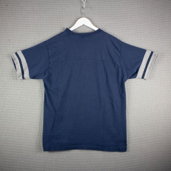 B.U.M Equipment Large Striped Distressed Tee Y2K Mens - Picture 2 of 8